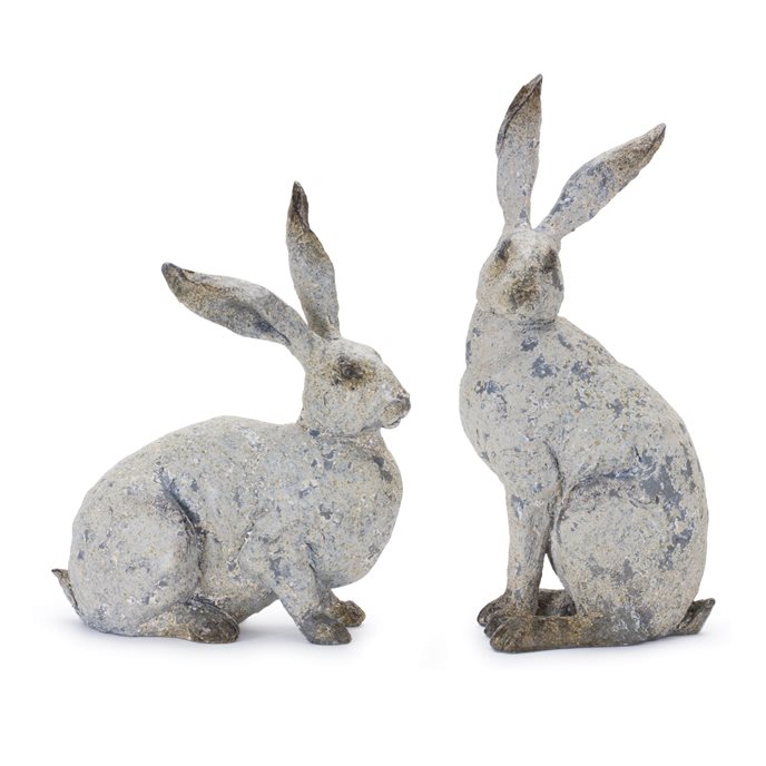 Weathered Rabbit Statue (Set of 2) Thumbnail