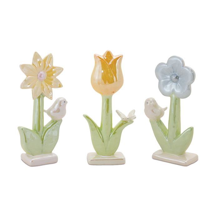 Carved Floral Decor (Set of 3) Thumbnail