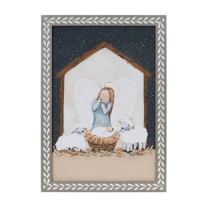 Holiday Angel Nativity Wall Plaque 18.5"H Thumbnail