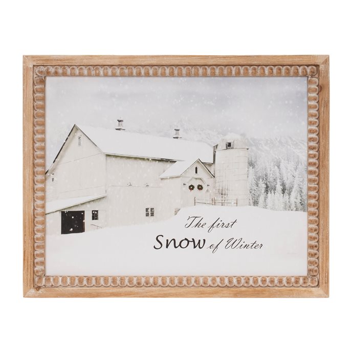 Framed First Snow Barn Print 18"L Thumbnail