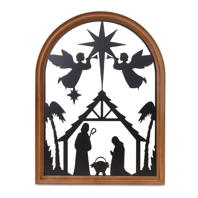 Cut-Out Metal Nativity Plaque 16"H Thumbnail