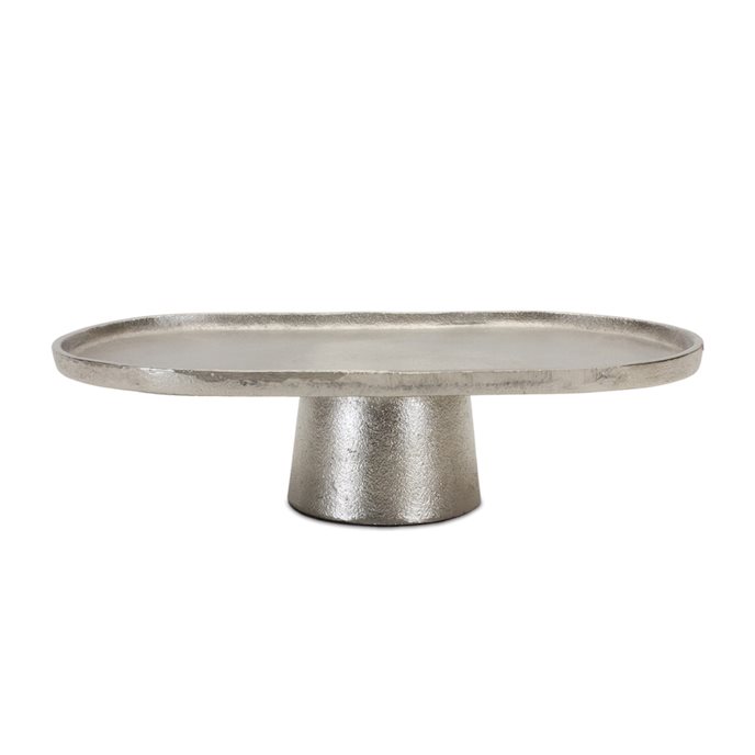 Aluminum Metal Pedestal Tray 12"L Thumbnail