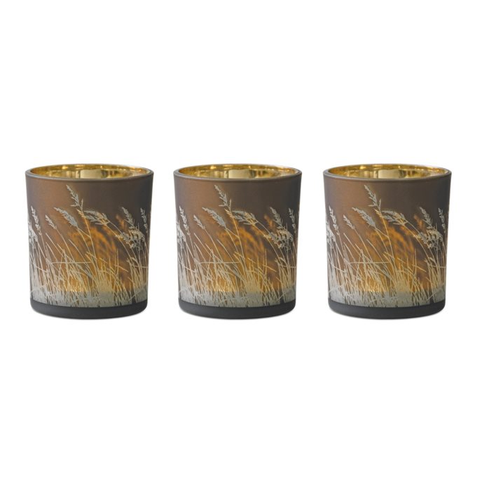 Pampas Grass Candle Holder (Set of 3) Thumbnail