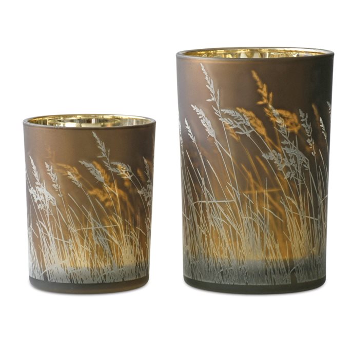 Pampas Grass Candle Holder (Set of 2) Thumbnail