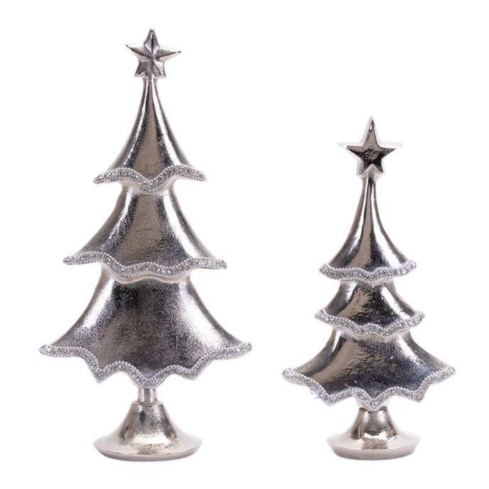 Aluminum Metal Pine Tree Decor (Set of 2) Thumbnail