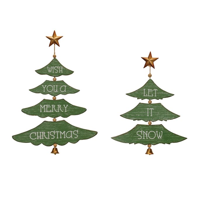 Christmas Pine Tree Wall Sign (Set of 2) Thumbnail