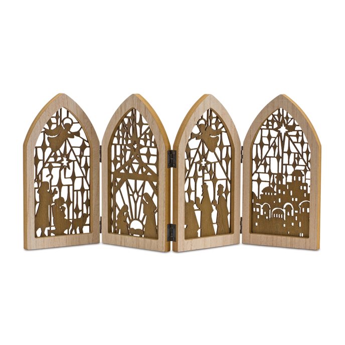 Cut-Out Wood Nativity Screen Arches 18.5"L Thumbnail