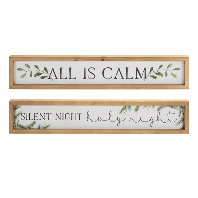 Framed Silent Night Sentiment Sign (Set of 2) Thumbnail