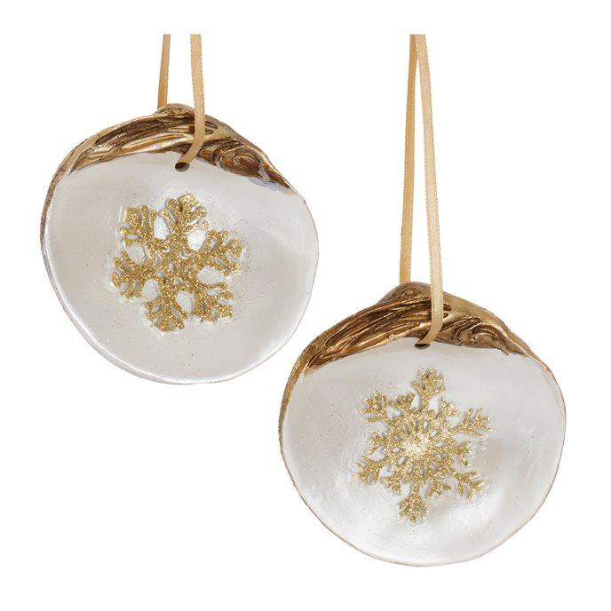 Clam Shell Snowflake Ornament (Set of 12) Thumbnail