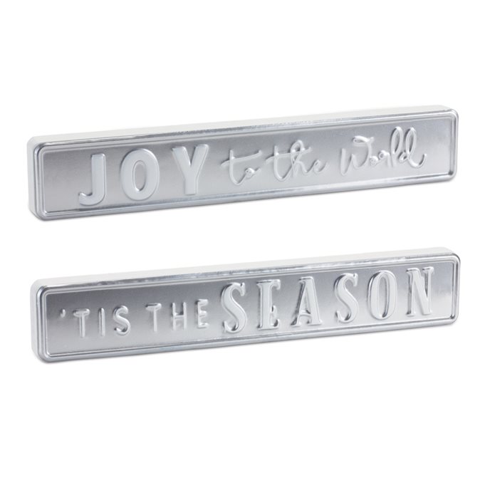 Metal Holiday Sentiment Sign (Set of 2) Thumbnail