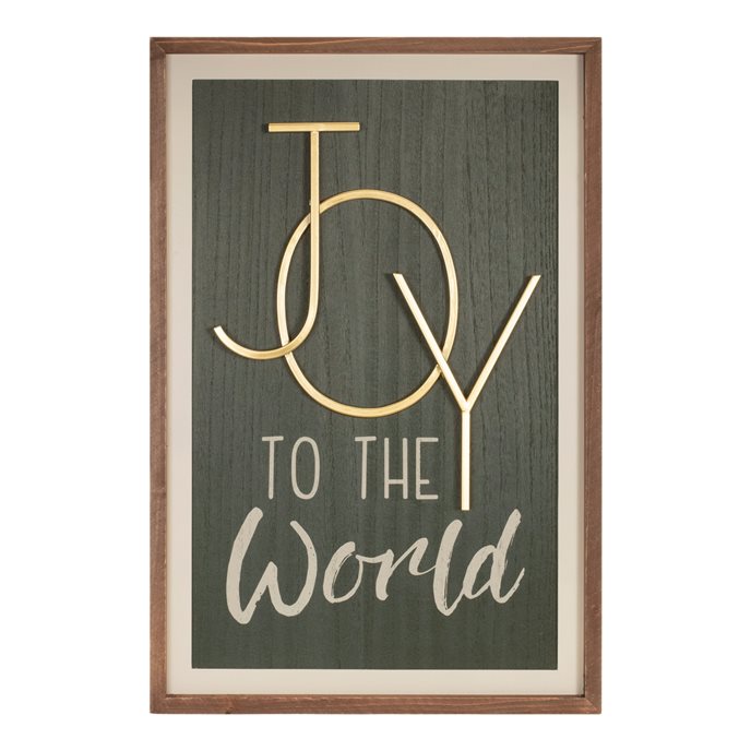 Framed Joy to the World Plaque 23.5"H Thumbnail