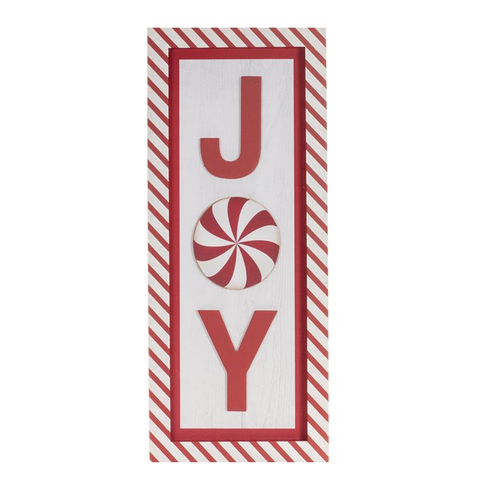 Joy Peppermint Wall Sign 19.5"H Thumbnail