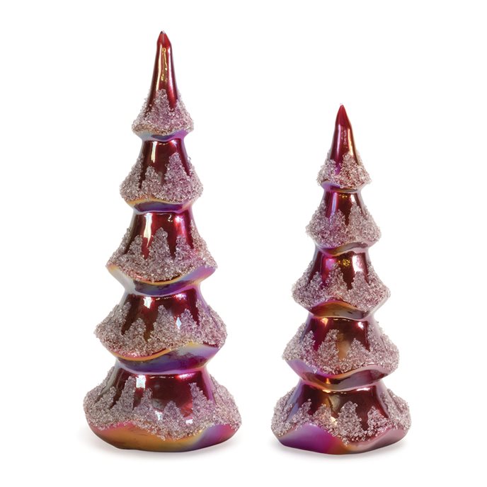 Beaded Iridescent Glass Tree (Set of 2) Thumbnail