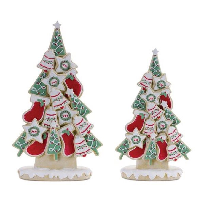 Frosted Christmas Cookie Pine Tree (Set of 2) Thumbnail