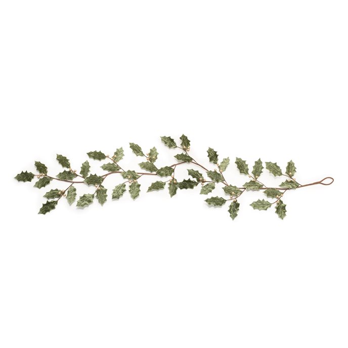 Glittered Holly Leaf Garland (Set of 2) Thumbnail