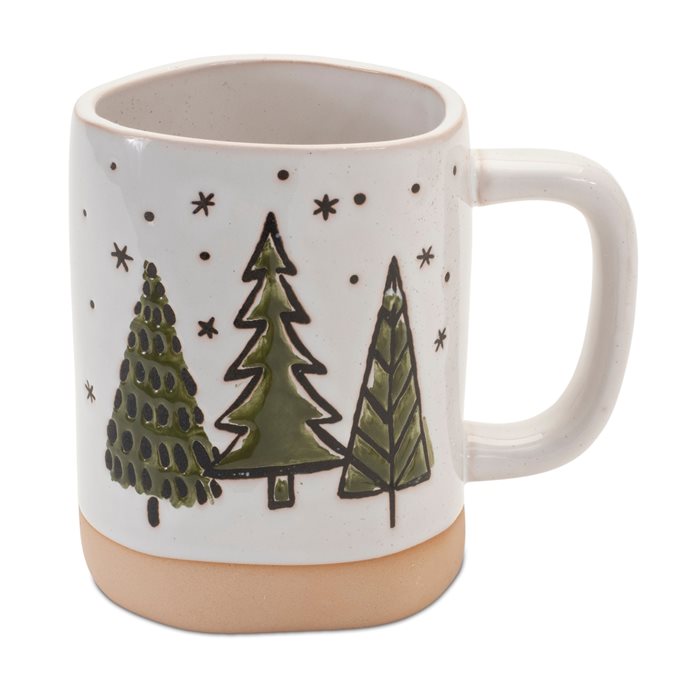 Ceramic Pine Tree Mug (Set of 4) Thumbnail