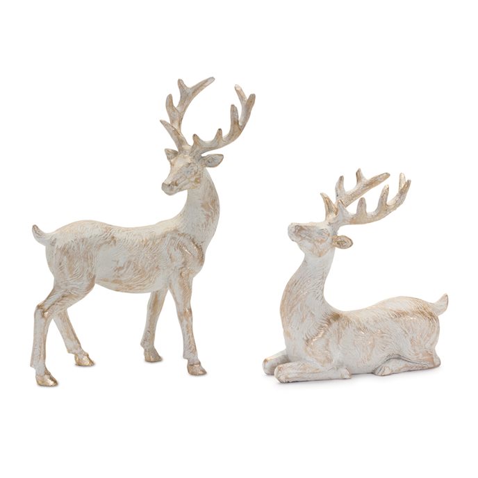 Brushed Gold Holiday Deer Figurine (Set of 6) Thumbnail