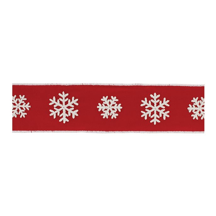 Holiday Snowflake Ribbon 4" x 5 Yds. Thumbnail