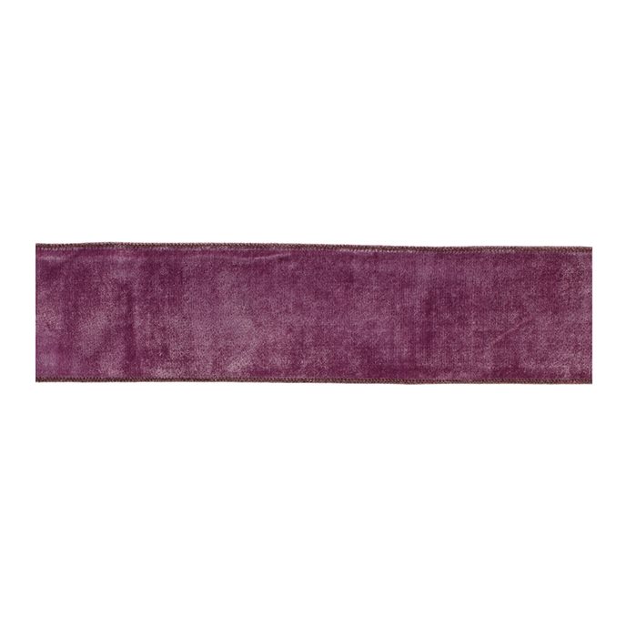 Deep Purple Polyester Wired Ribbon (Set of 2) Thumbnail