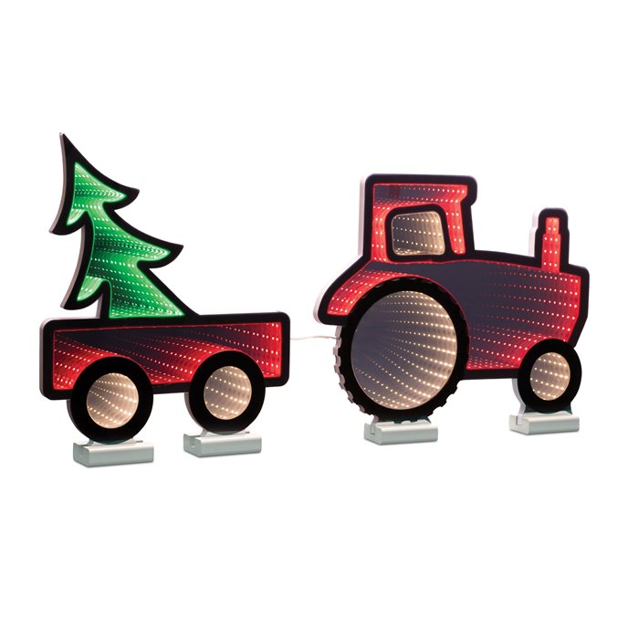 Holiday Tractor and Wagon Ekko Light Display 29.5"L Thumbnail