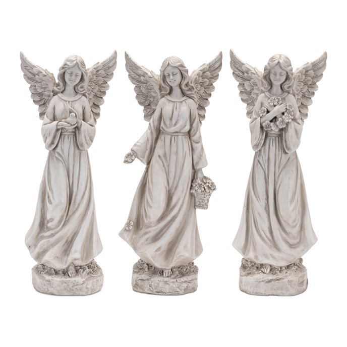 Floral Angel Statue (Set of 3) Thumbnail