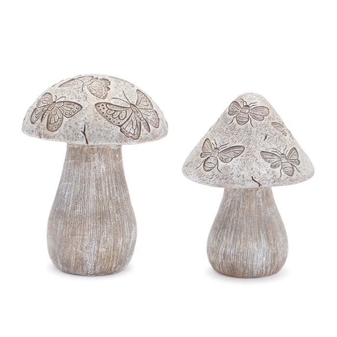 Bumble Bee and Butterfly Print Mushroom (Set of 2) Thumbnail