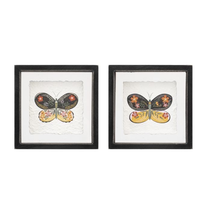 Framed Butterfly Block (Set of 2) Thumbnail