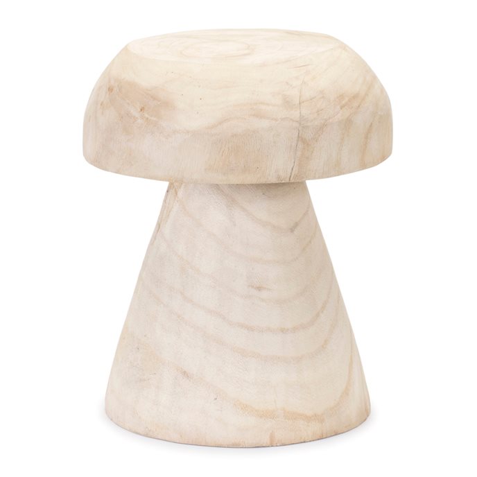 Wood Mushroom Stool 12.5"H Thumbnail