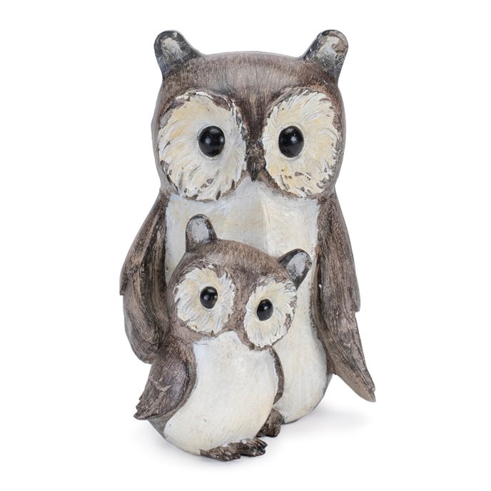 Woodland Owl with Baby Figurine (Set of 4) Thumbnail