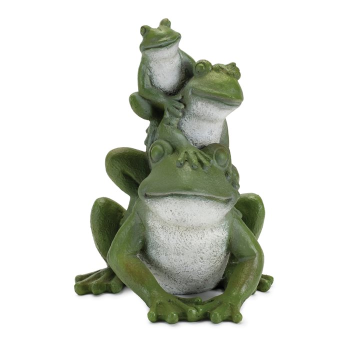 Triple Garden Frog Stack Statue 9"H Thumbnail