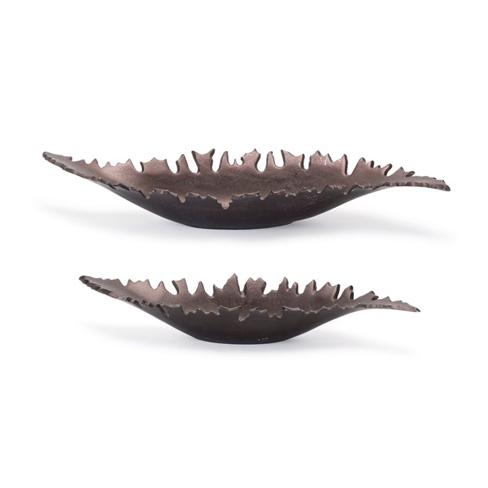 Aluminum Leaf Bowl (Set of 2) Thumbnail