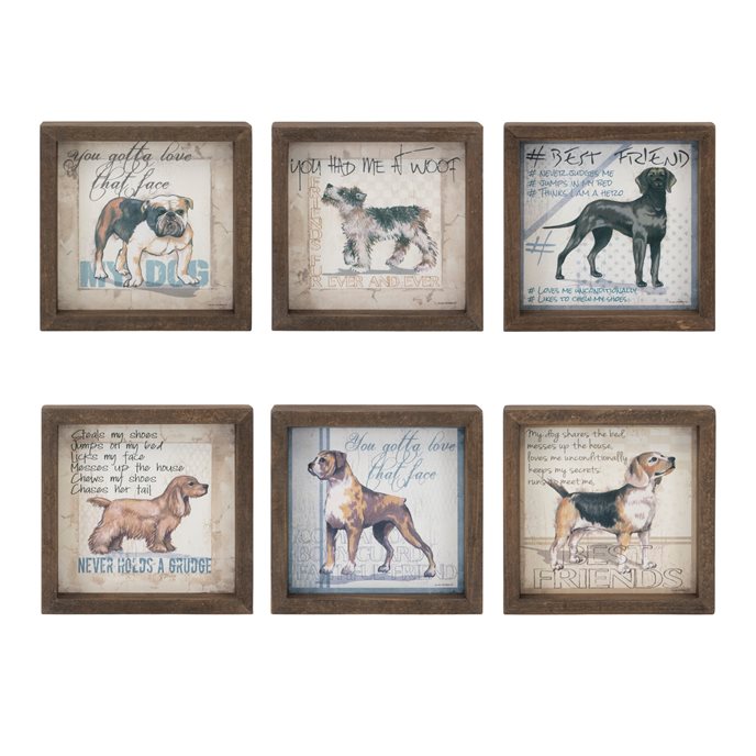 Framed Dog Sentiment Print (Set of 6) Thumbnail