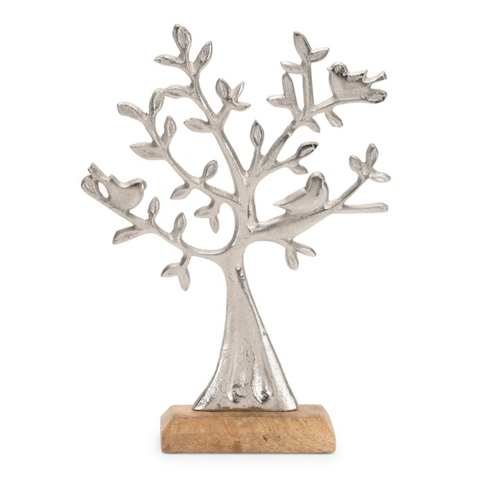 Metal Tree and Birds on Base (Set of 2) Thumbnail