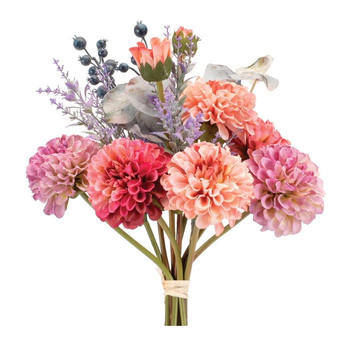 Mixed Zinnia Floral Bouquet (Set of 2) Thumbnail