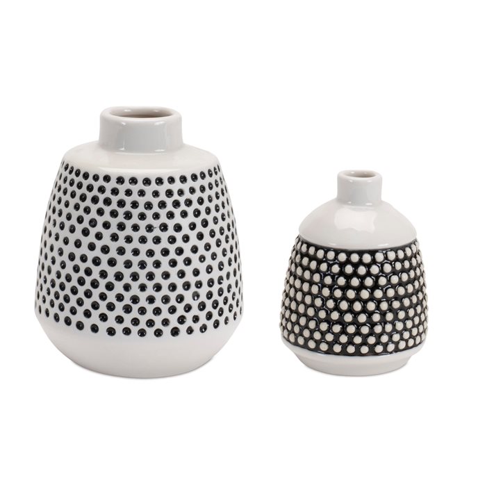 Bubbled Ceramic Bud Vase (Set of 2) Thumbnail