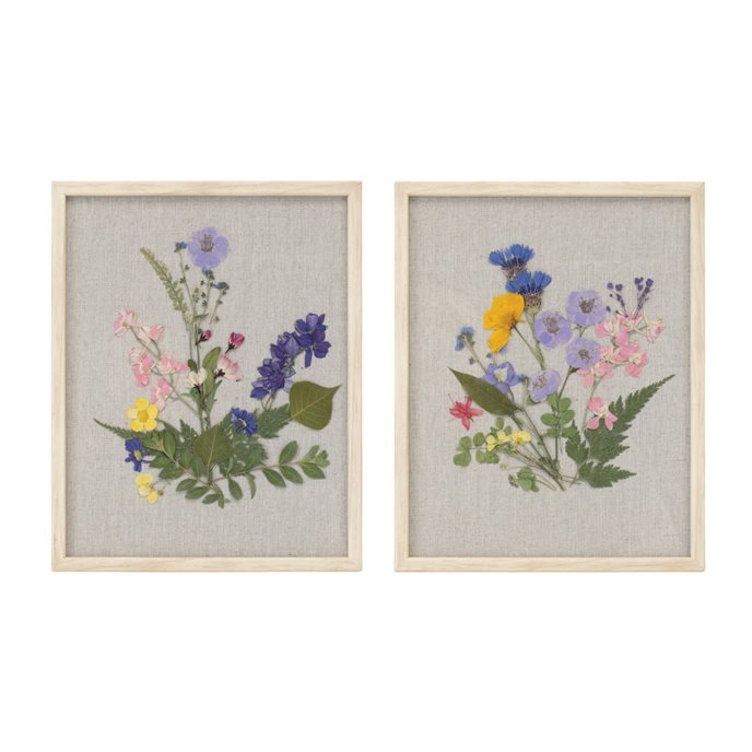 Framed Pressed Floral Art (Set of 2) Thumbnail