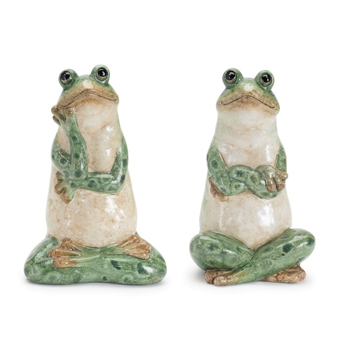 Ceramic Garden Frog Statue (Set of 2) Thumbnail