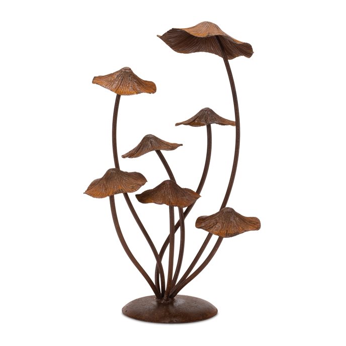 Bronze Metal Mushroom Garden Accent 17"H Thumbnail