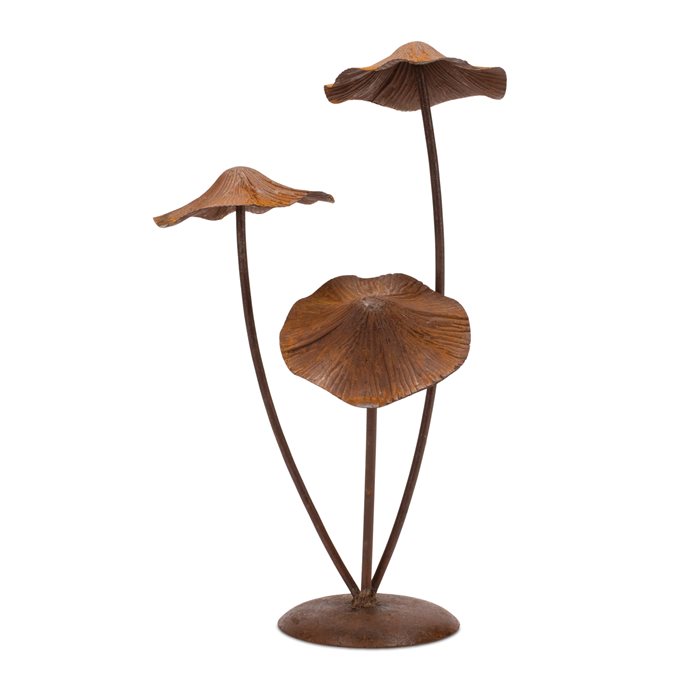 Bronze Metal Mushroom Garden Accent 18.25"H Thumbnail