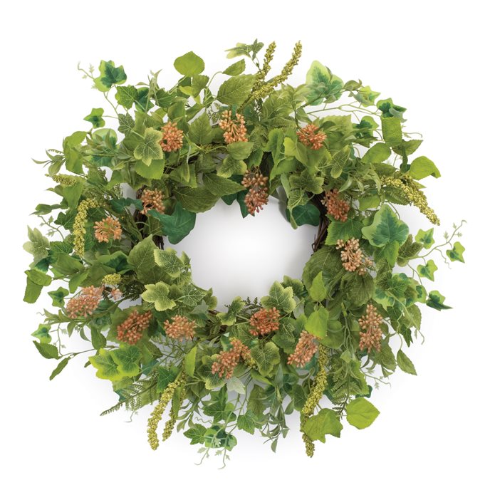 Mixed Seeded Foliage Wreath 24"D Thumbnail