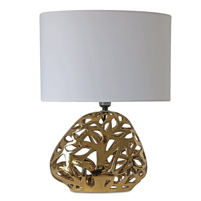 Abstract Cut Metal Table Lamp 20.5"H Thumbnail