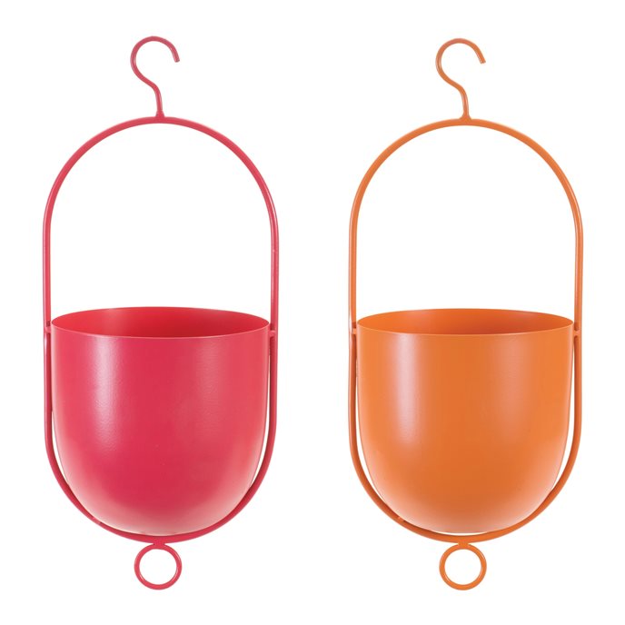 Iron Metal Hanging Garden Planter (Set of 2) Thumbnail