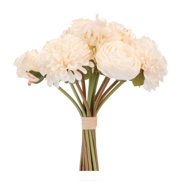 Beige Mixed Floral Bouquet (Set of 2) Thumbnail