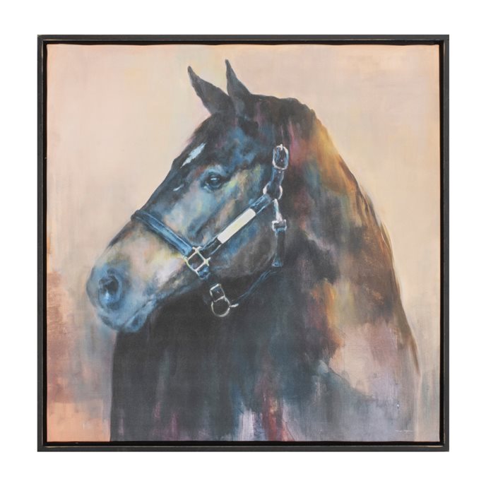 Framed Horse Canvas Art 24"SQ Thumbnail