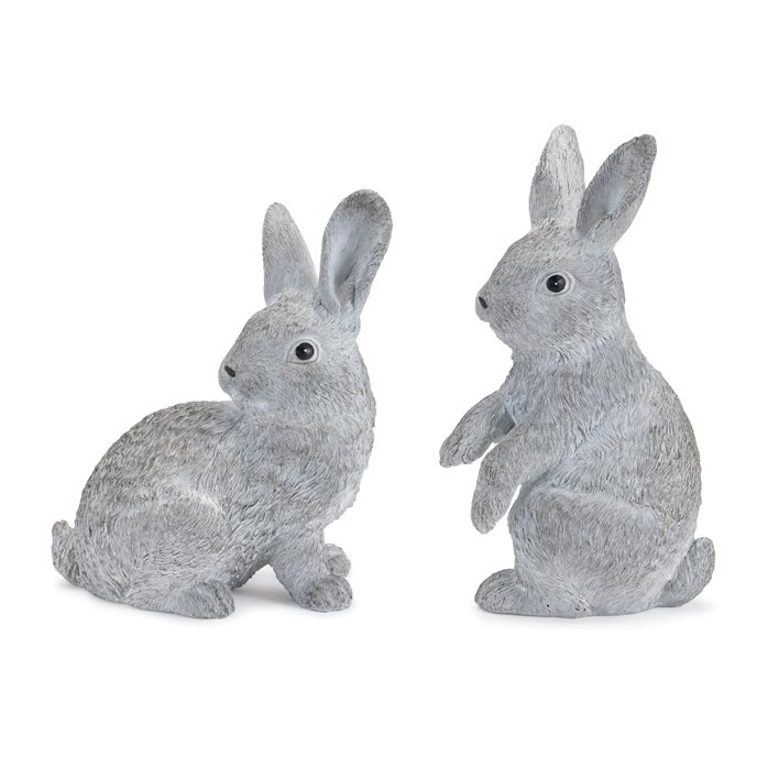 Stone Garden Bunny Figurine (Set of 2) Thumbnail