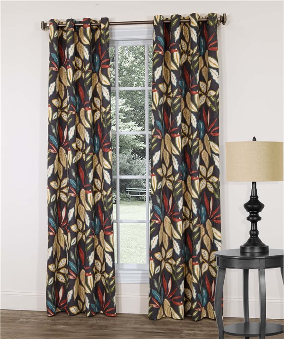 Leaves Collection 96x84 (Pair) Grommet Top Curtains Thumbnail