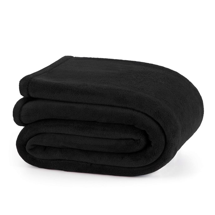 Martex Plush Full Black Blanket Thumbnail