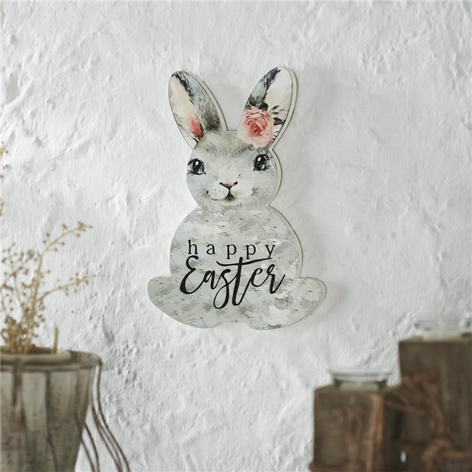 Bunny Hop Happy Easter Bunny MDF Wall Sign 12x9x0.5 Thumbnail