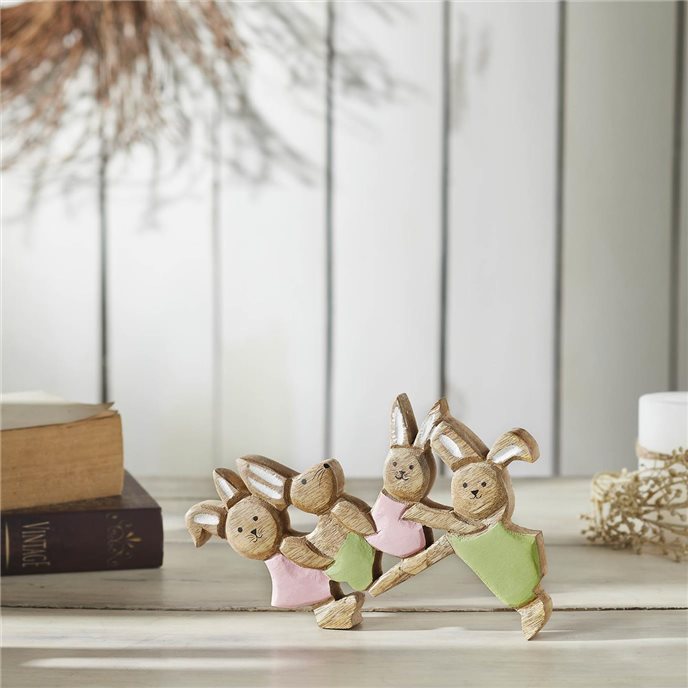 Bunny Hop Wooden Bunnies Playtime Natural 7x9.5x1 Thumbnail