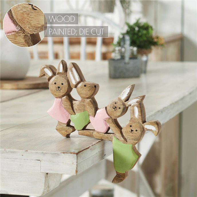 19pc wooden bunny on sale set